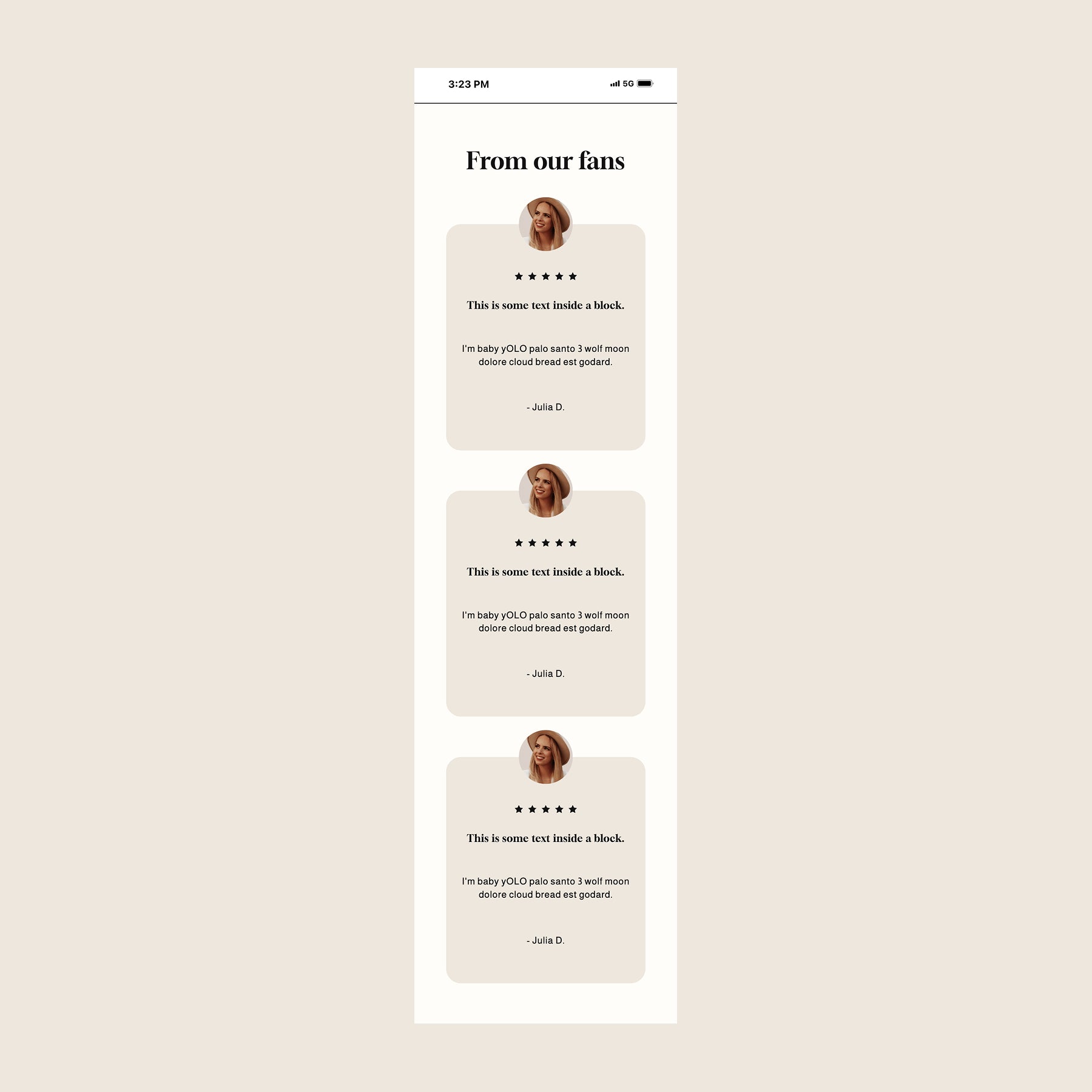 3 Testimonials