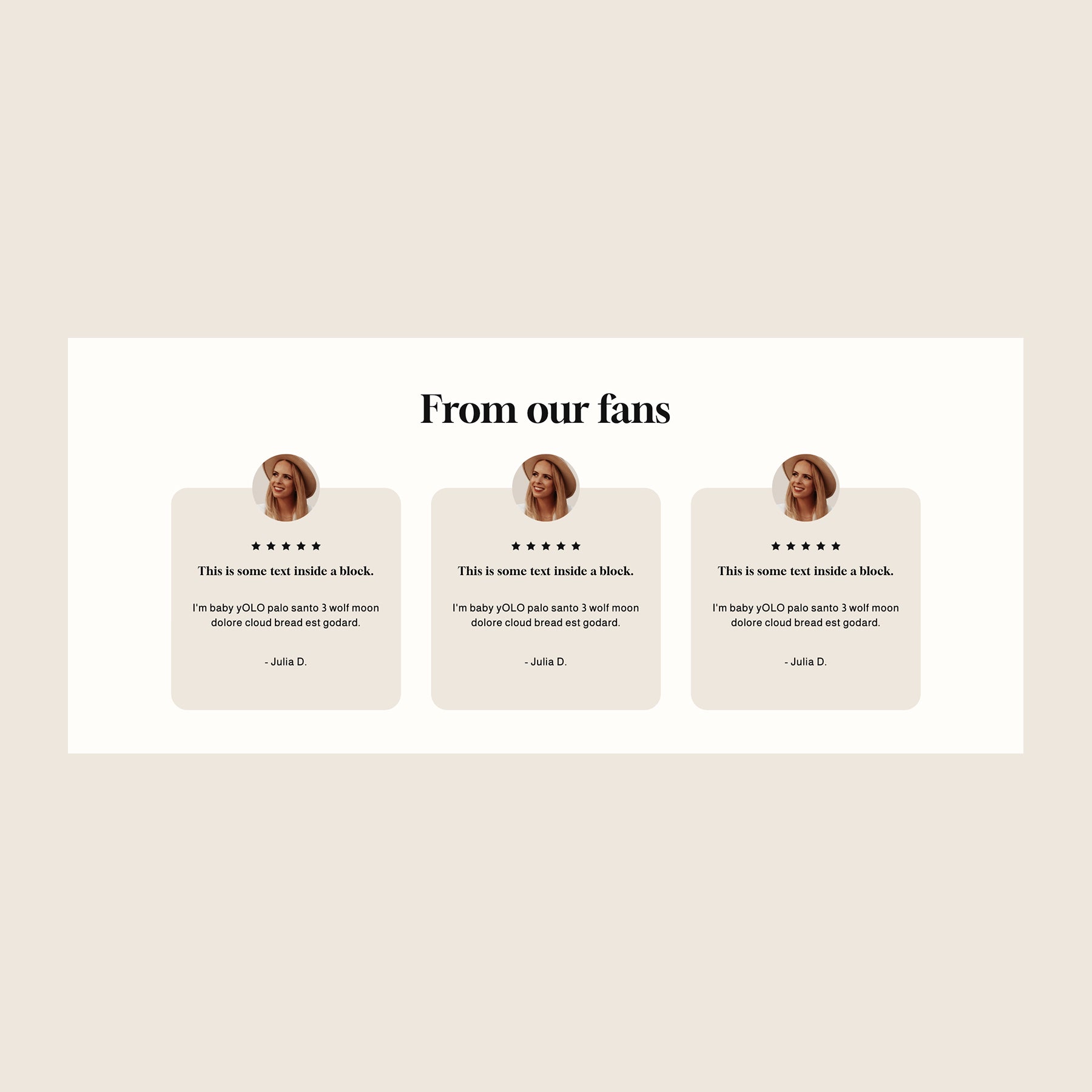3 Testimonials