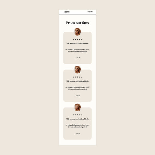 3 Testimonials