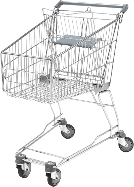 Chrome shopping trolley