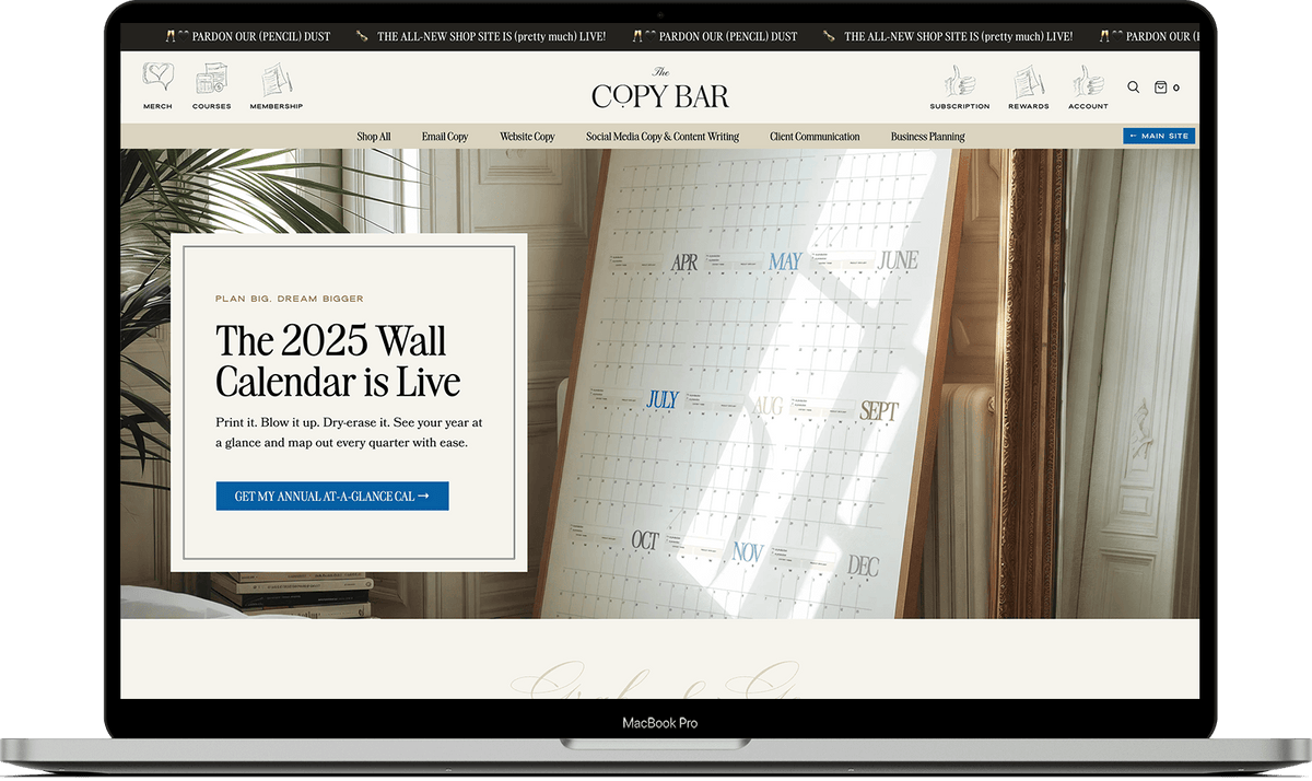 The Copy Bar by Ashlyn Writes portfolio piece